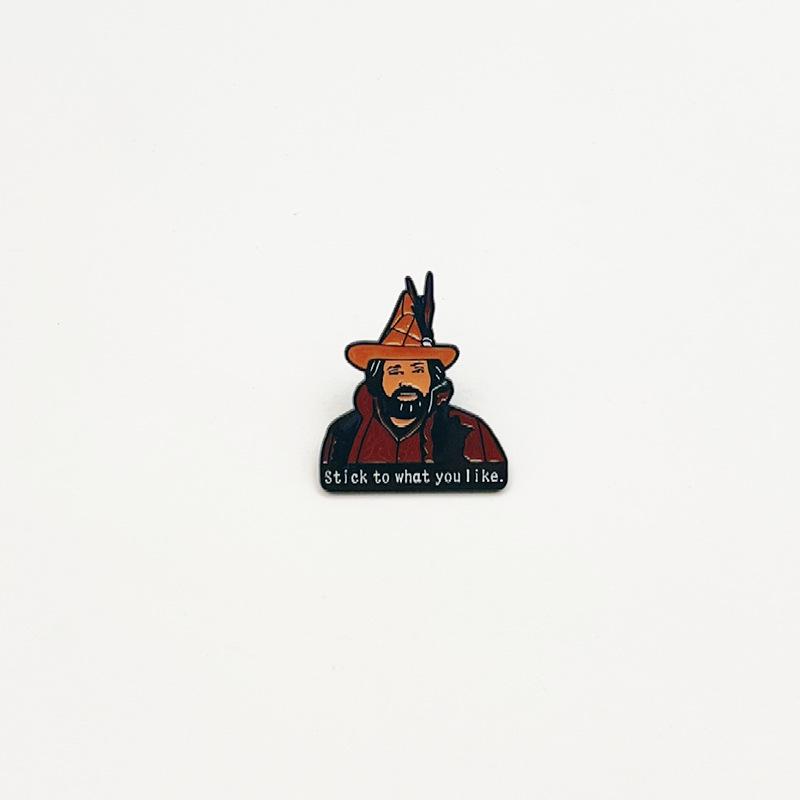 Versatile Alloy Brooch: Cross-border Character Design Drip Oil Lapel Pin