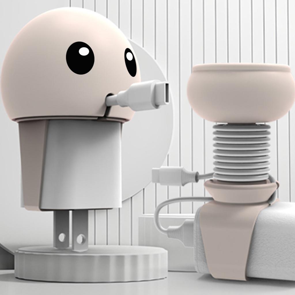 Cartoon Creative Data Cable Hub Protective Cover Storage Buckle Cartoon Creative Travel Data Cable