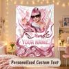 Custom Personalized Tapestry,Lady Gaga Print Custom Name Text Wall Art Hanging for Bedroom