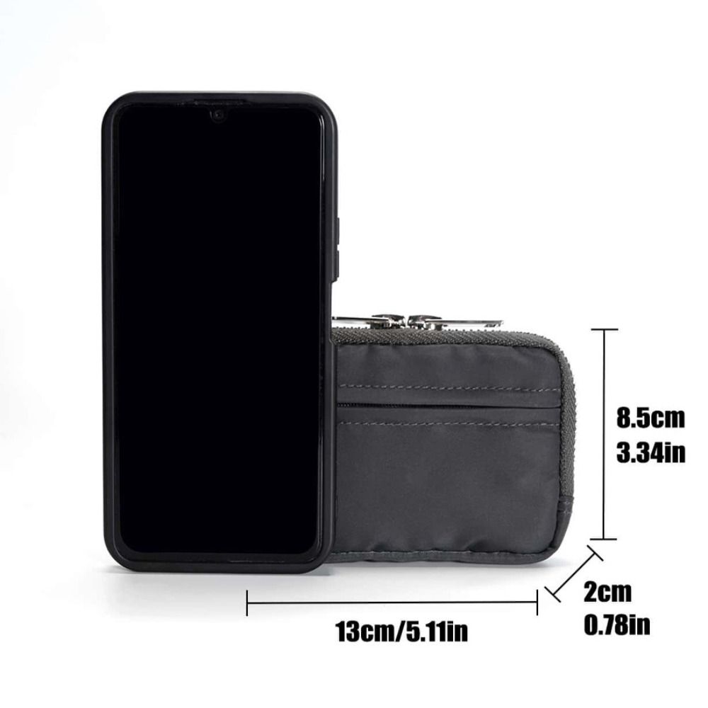 Portable Men Wallet Card Holder Mini Earbuds Storage Bag Square Nylon Coin Purse  Travel