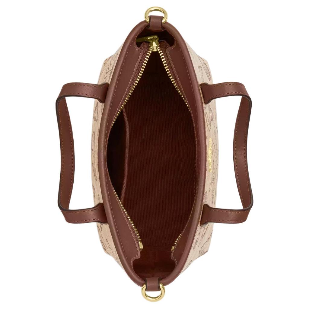 Coach City 15 Shell Print Detachable Shoulder Strap Tote Bag Women Tote Brown CBM65-IMSAS
