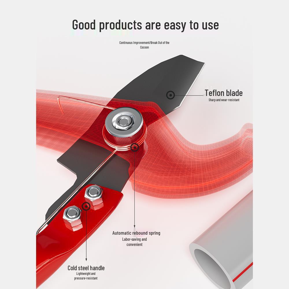 Delixi PPR/PVC Alloy Pipe Cutter: Professional, Labor-Saving, Quick-Cut with Sharp Blade