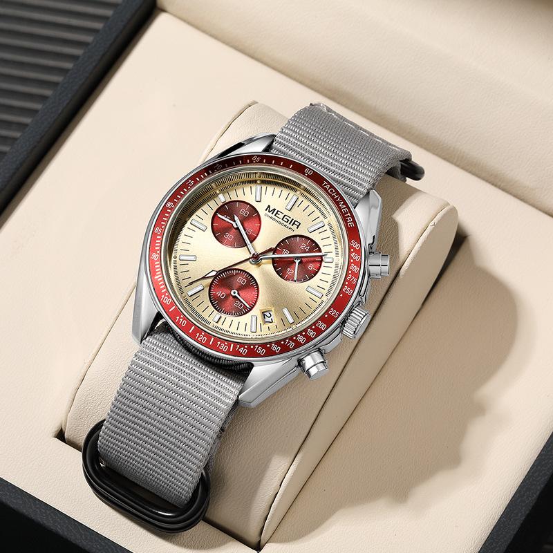 Men'S Watch Speedmaster Six-Hand Chronograph Multi-Function Calendar Quartz Watch 2247