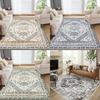 Classic Bohemian Style Printing Large Area Rug Non-Slip Wear-resistant Carpet for Living Room Bedroom Soft Floor Mat Home Decor