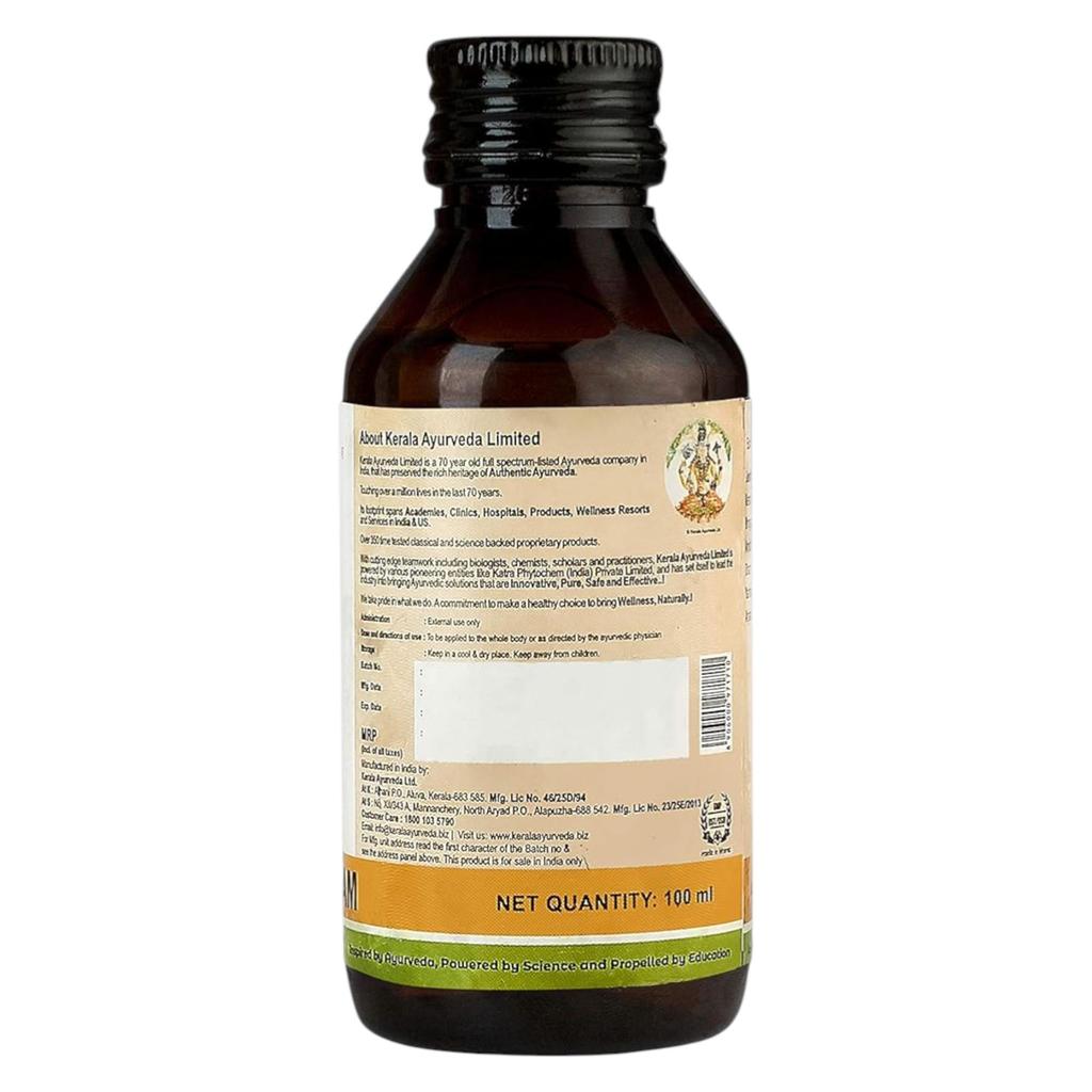 Kerala Ayurveda Kayyunyadi Keram 100 ml Ayurvedisches Haaröl für Kopfhautpflege & Gesundes Haarwachstum