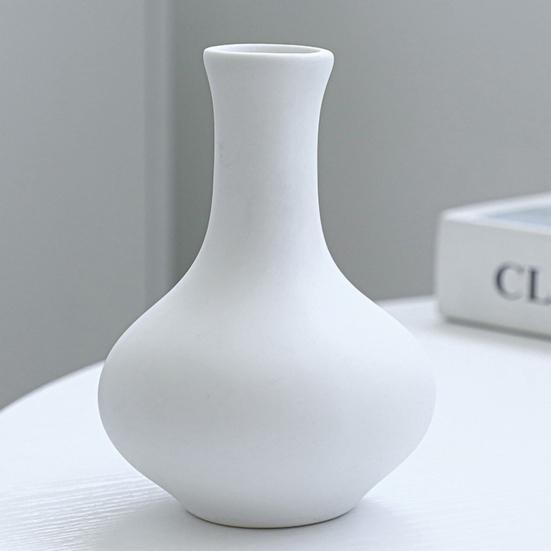 5Pcs/Set Black White Ceramics Flower Vase Modern Flower Holder Container Home Office Table Centerpiece Decorative Floral Plants Vase