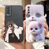 For vivo V2027 V2028 V2029 Case Vivo Y11s Y12s Y20 Y20s Y20i Y20a Back Cover Cartoon Animal Rabbit Cat Phone Shell Soft Silicone