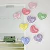 10 Stück Bunte 3D-Herz-Harz-Kühlschrankmagnete Wiederverwendbare Magnetaufkleber für Ferienhaus-Dekoration Geschenk
