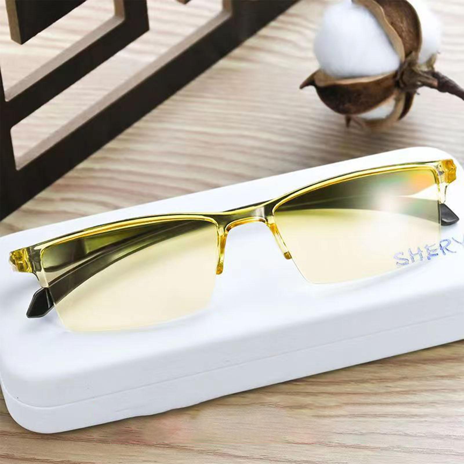 

Reading Glasses Blue Light Blocking Anti Eyestrain HD Lenses Comfortable Nose Pads for Elderly Men Women серый