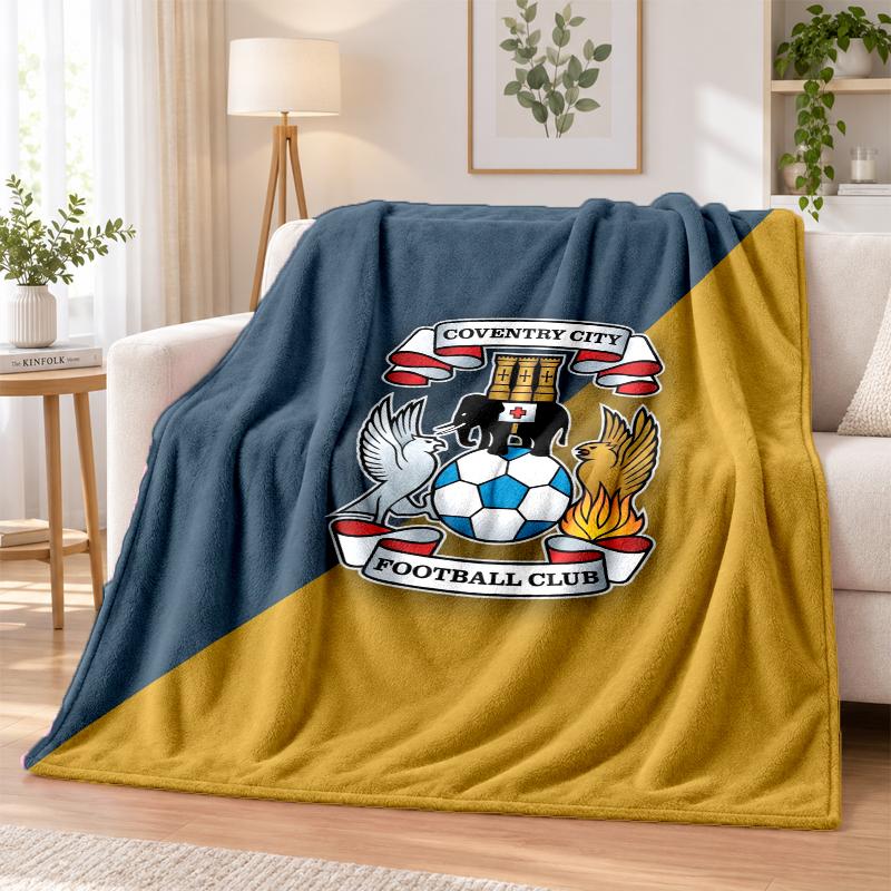 Coventry City Futbolo Spausdintas Flanelinis Antklodė Šiltas Jaukus Lovos Užtiesalas Vidaus Namų Dekoro