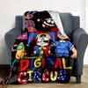 Digital Circus Flannel Blanket Throw Blanket Soft Warm Sofa Bed Camping Home Decor Unique Christmas Gift C926124