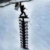 Metal Snow Measuring Ruler Wrought Iron Measuring Gagdet Accessory for Indoor Winter Snowmobile Yard Supplies