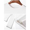 Women's Slim Fit Mid-Length White Base Shirt, Cinched Waist, Hip-Hugging, 2025 Spring/Autumn Style, Thin Fabric