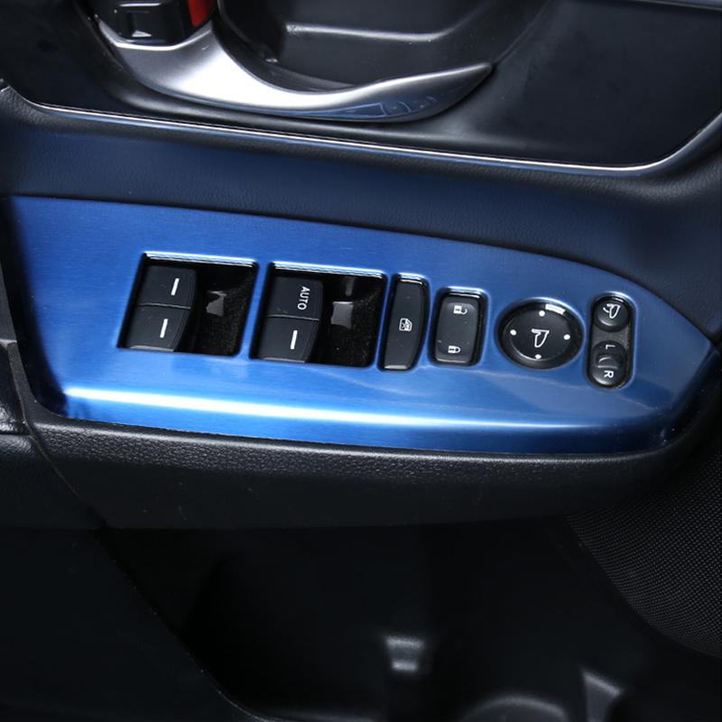 Pentru Honda crv CR-V 2017- 2022, inoxidabil, panou cotieră ușă mașinii, comutator fereastră, butoane de ridicare, acoperitoare, accesorii interioare