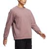 adidas Solid Color Logo Print Crew Neck Pullover Sweatshirt Men Tops Purple HN8969