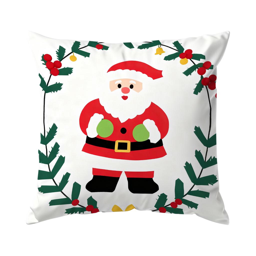 Cartoon Christmas Theme Pillowcase Bedroom Sofa Cushion Cover 100% Polyester Living Room Soft Cushion Pillowcase Home Decor
