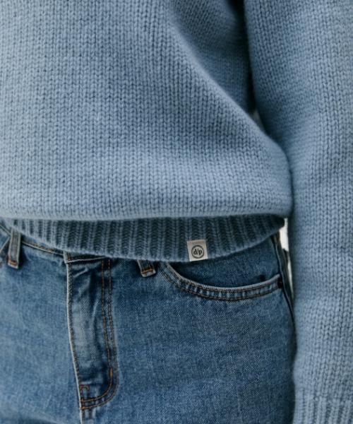 DEPOUND Fair Isle Knit Pullover [Sky Blue]