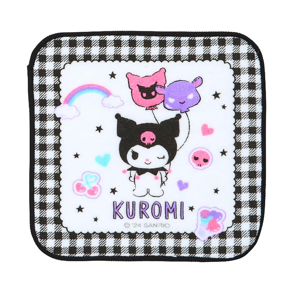 Sanrio Kuromi Petit Towel Set of 4 for with Name 250007 Children, Antibacterial, Space,