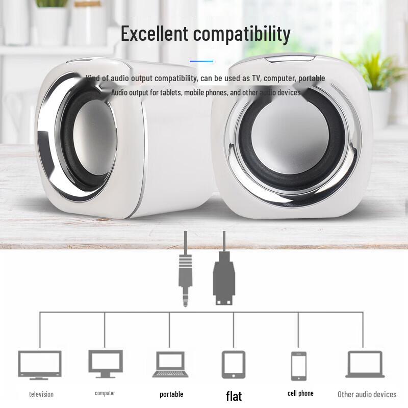 Newsmy BT55 Wired USB Mini Computer Speaker CN plug (adapter included)
