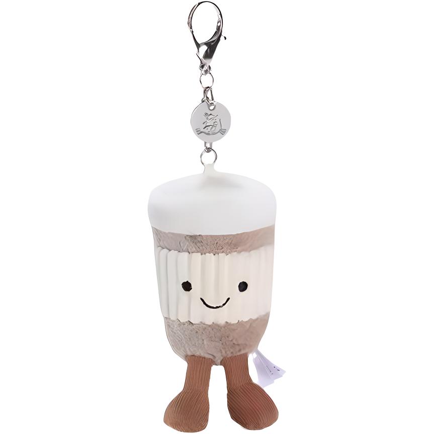 JELLYCAT Fun Items Series Take-out Coffee Bag Charm Doll Plush Pendant Sitting Height 12cm Height