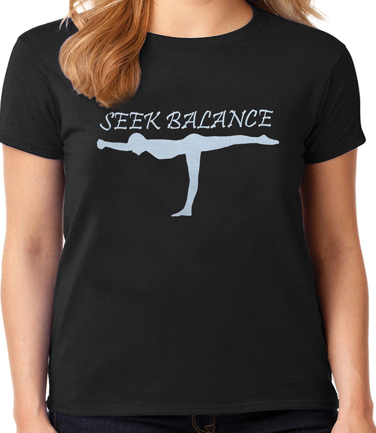 Yoga Tee Shirt Womens Ladies T-shirt Yoga Gifts Gear Apparel Accessories L