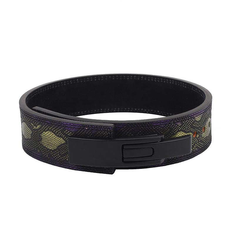 

Спортивное оборудование для поддержки талии из искусственной кожи, тренировочный силовой пояс, гибкий дизайн с быстрой пряжкой XXL -136 cm 100-120 waist