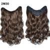 Clip In Hair Extension One Piece With 4 Clips V-Shap 50cm Long Wavy Curly Synthetic Hairpiece For Women Black Brown