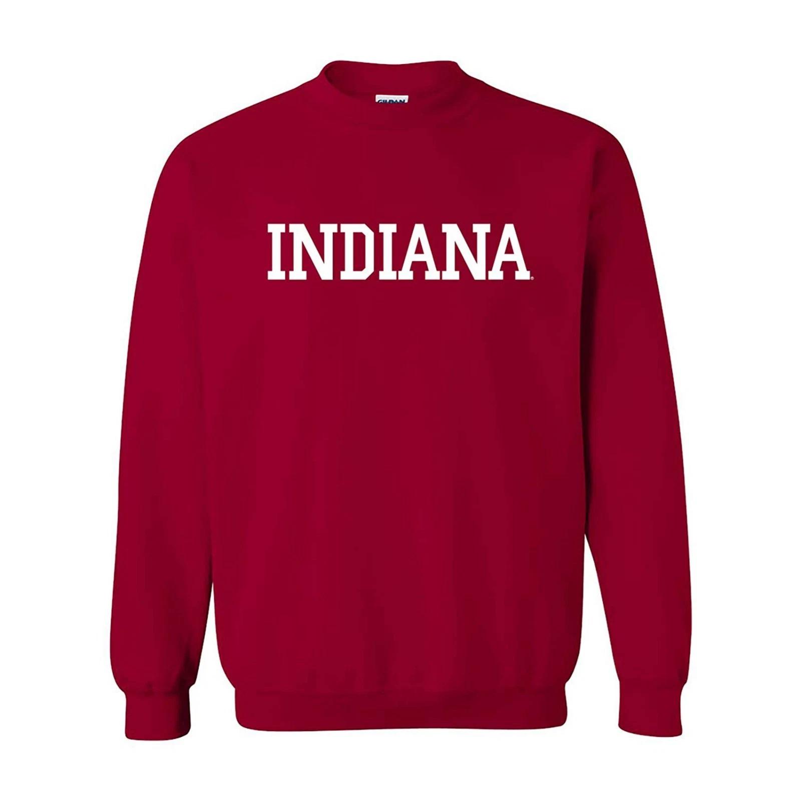 Indiana Hoosiers Basic Block Licensed Crewneck Sweatshirt - Cardinal XL