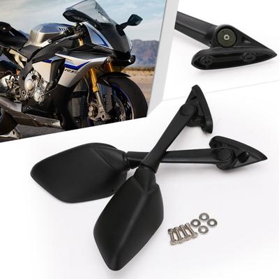 2ks Motocyklové zpětná zrcátka Náhradní zpětná zrcátka pro Yamaha YZF-R25 14-16/YZF-R3 15-17/YZF-R15 13-15