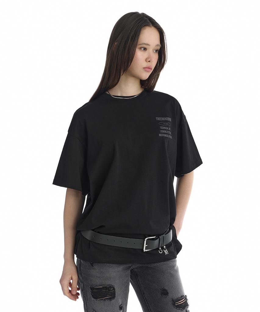 Teulimingbeodeu Oversized Graphic T-Shirts [ Black ]