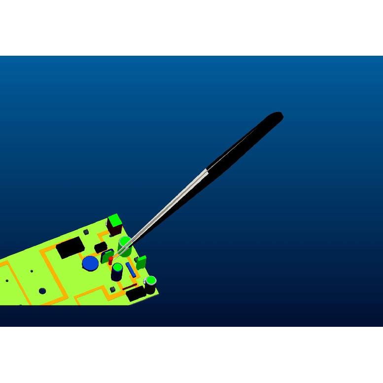 Aoje-Link ESD-13 Professional Anti-Static Technology Tweezers, Non-magnetic Flat and Round, Stainless Steel Plastic Coated, Full Length 120mm, Black,