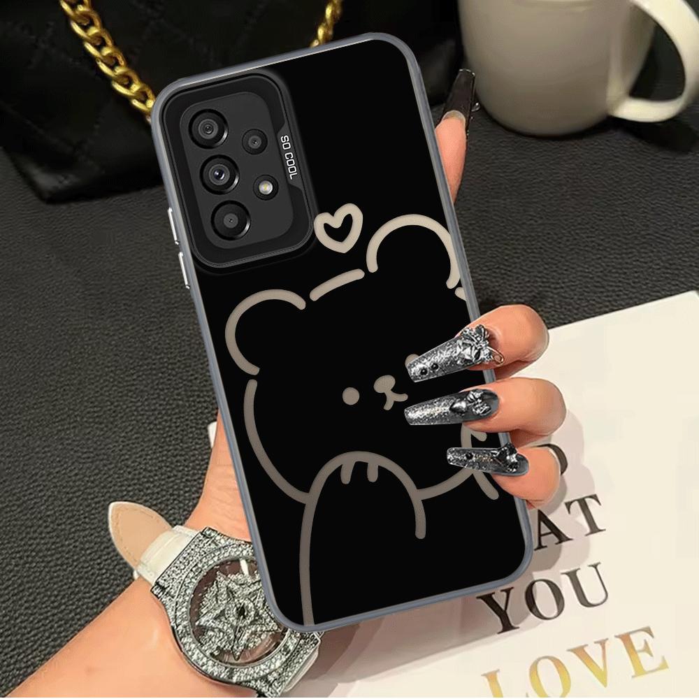 Creative Cute Bear Case for Samsung Galaxy A14 A56 A54 A13 A72 A16 A34 A32 A36 A12 A25 A73 A17 A52 A23 A71 Phone Cover