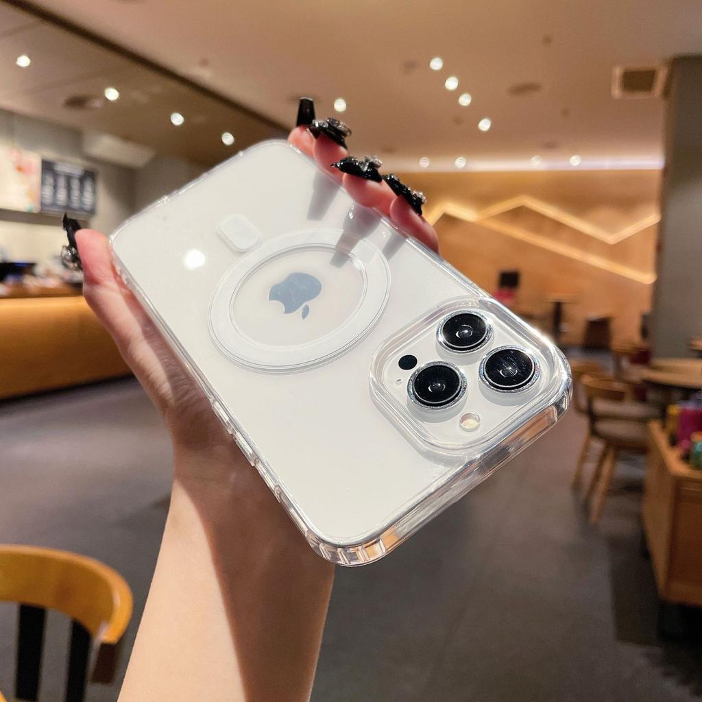 All-inclusive 15 Anti-fall Phone Case for IPhone 15 for For IPhone 16 Promax for Apple Transparent Magnetic Phone Case