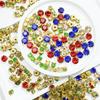 1440pcs Glass Flatback Round Rhinestones with Nickel-Free Metal Base Eco-Friendly Sew-On Stones for Shoes Garments Bags & Hats
