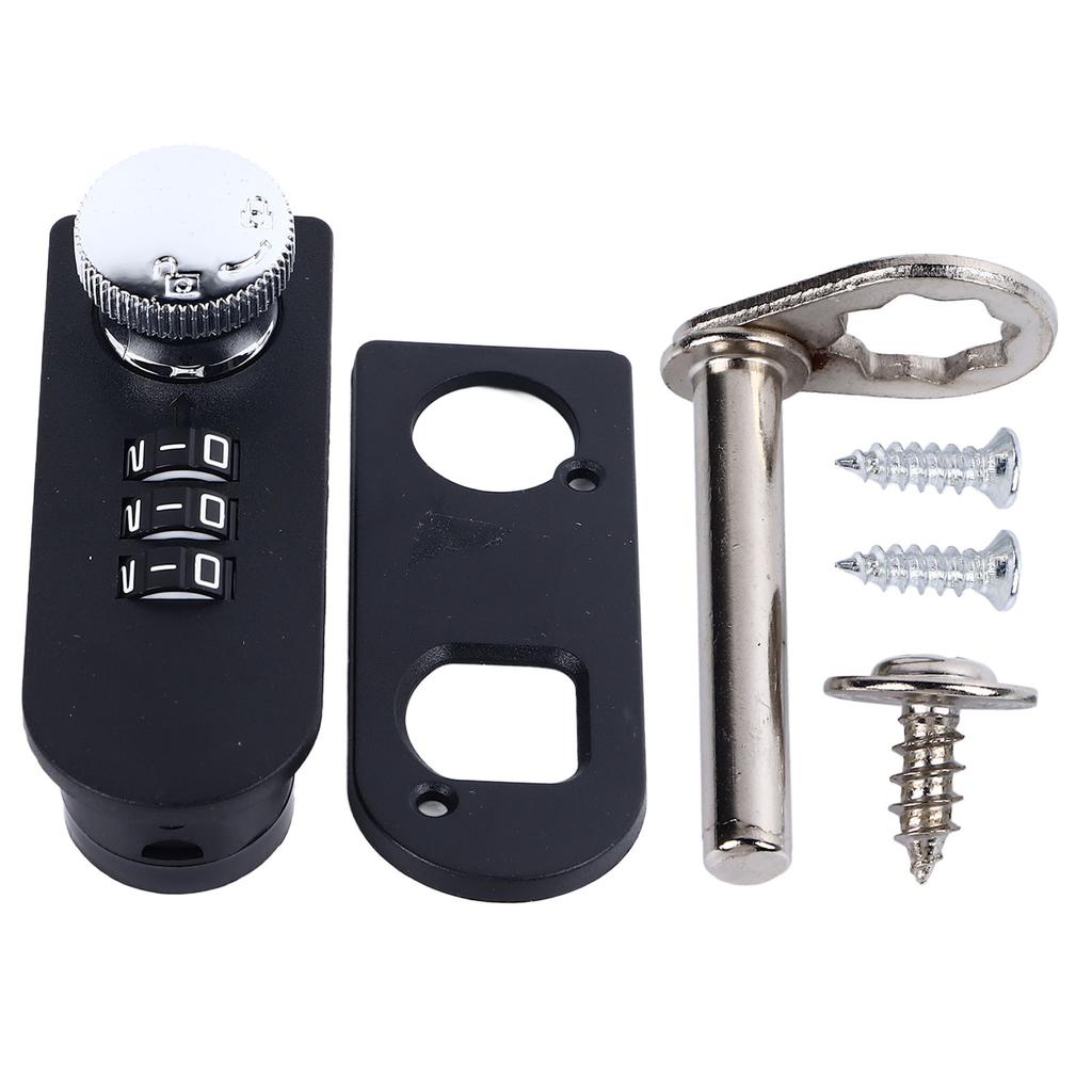 Combination Cabinet Lock Resettable 3 Digit Mechanical Password Lock for Drawers Wardrobes Movable