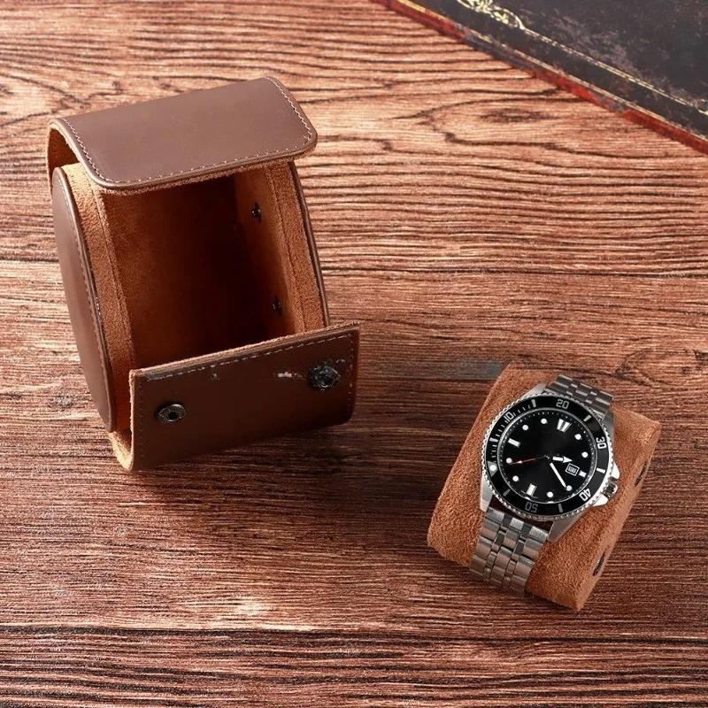 A Vintage Leather Watch Storage Box for Travel, Display, Or Home Storage,Ideal Gift for Men,Watch Box, And Watch Collection Box