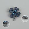 Korean High-end Crystal Four-Leaf Clover Brooch for Women's Suits and Niche Clothing