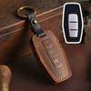 2/3/4 Bottons Leather Car Smart Key Remote Case Fob Shell Keychian For   Mitsubishi Outlander Car Key Cover Accessories