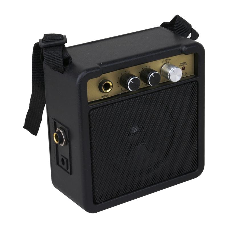 Wiederaufladbarer Gitarrenverstärker 5W Elektrischer Gitarrenverstärker Mit Handschlaufe Outdoor Tragbarer Gitarrenverstärker zum Üben Langlebig