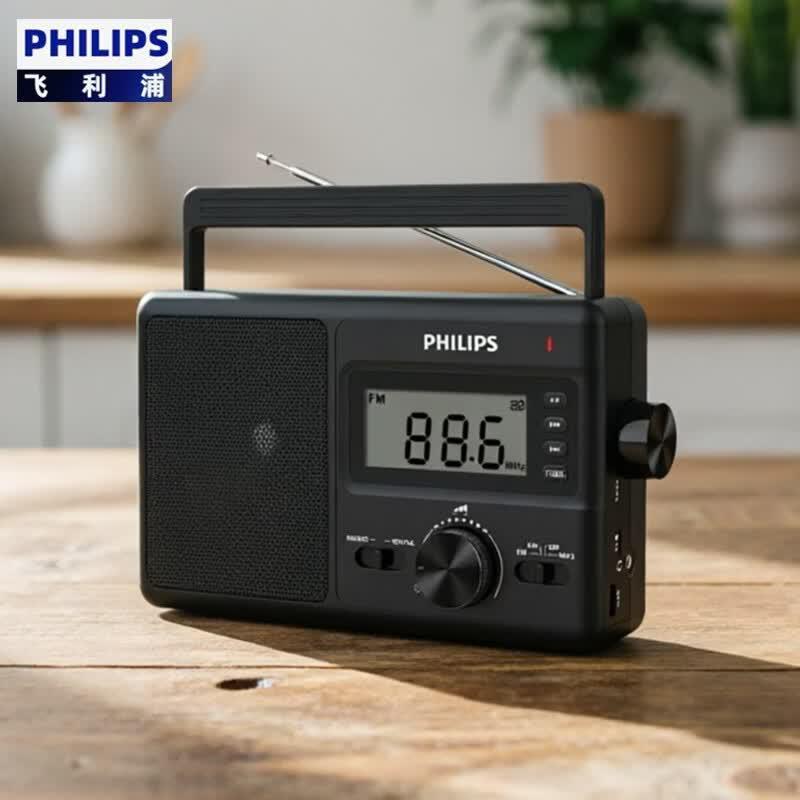 Philips Portable Full-Band Radio Speaker with DSP and TF Card (CN version)