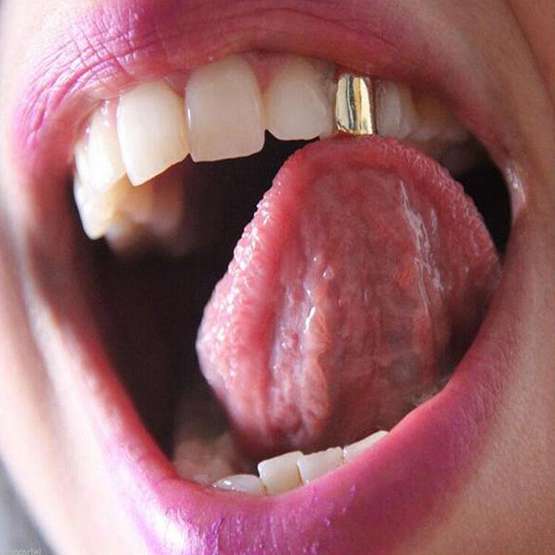 1PC Small Single Tooth Cap Hip Hop Teeth Grill Gold/Silver/Rose Gold/Black Small Metal Men 1 Pc Gold/Silver/Rose Gold/Black