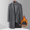 Men's Thickened Wool Trench Coat - Mid-Length, Autumn/Winter Business Style