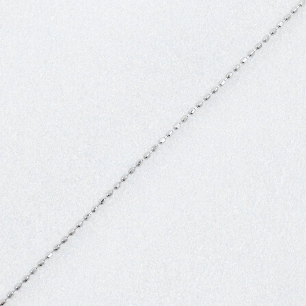 Heart Necklace 14 White Gold/diamond Heart 2.7g Women Used