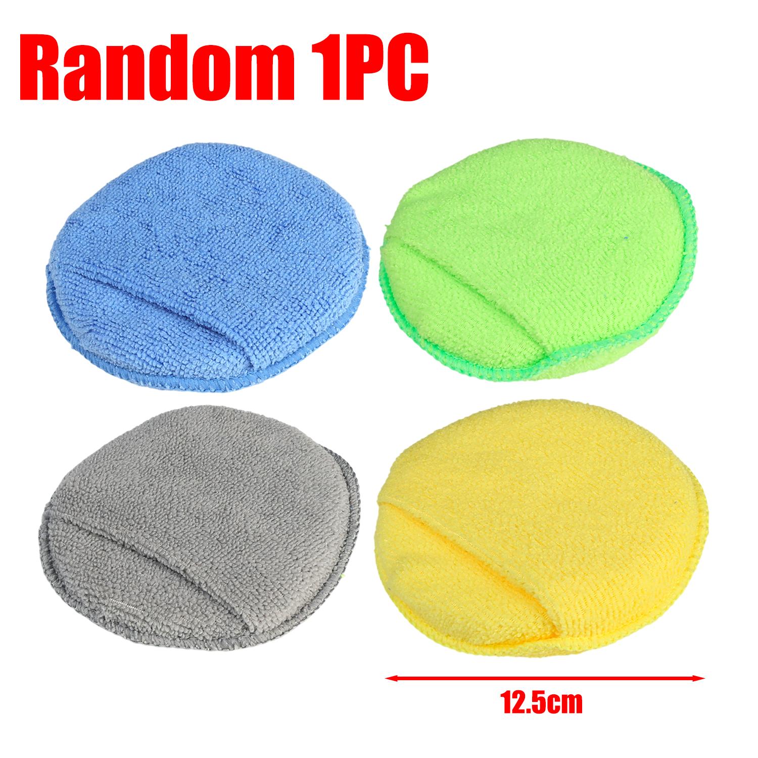 1/3/5PCS Car Washing Sponge Blocks with Pockets Round Polishing Waxing Crystallising Sponge Auto Detailing and Maintenance Tools