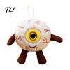 Novelty Eye Plushie Halloween Eyeball Plush Keychain, Funny Scary Stuffed Toy Pendant Polyester Fiber Doll for Backpack, Spooky Mini Bag Charm, Party
