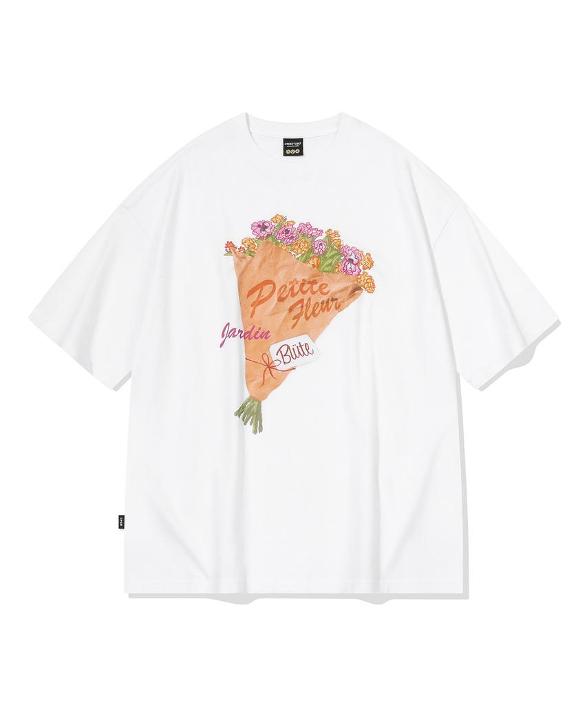 CPGN STUDIO Dtp Petit Flower Short Sleeve T-Shirt White