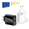 PD65W Fast Charger: 5V3.1A Multi-port Adapter with PD & 3 USB Ports for EU, US, UK