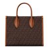 MICHAEL KORS Mirella Signature Logo Coated Canvas Tote Bag Shopping Bag Handbag Small Women's Brown