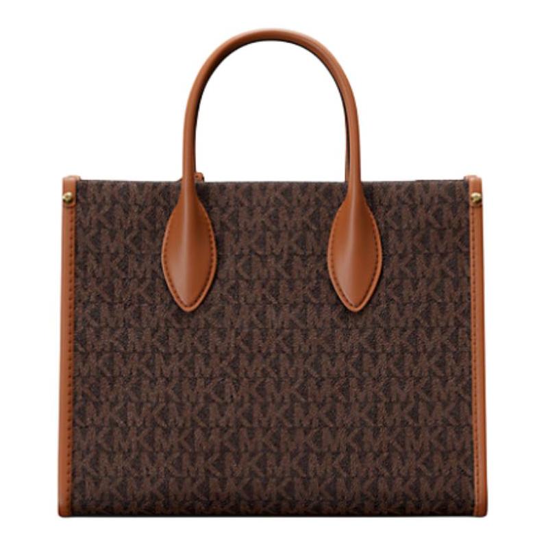 MICHAEL KORS Mirella Signature Logo Coated Canvas Tote Bag Shopping Bag Handbag Small Women's Brown