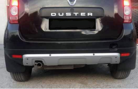 

Накладка на задний бампер (ABS, серая) для Renault Duster 2008-2017 гг